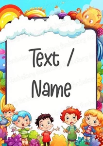 Nursery Kids Cake Topper Party Deco Edible Custom Personalised Name Gift Teacher - Picture 1 of 13