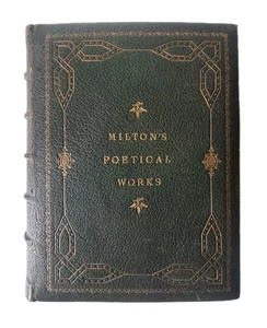 Poetical Works of John Milton | 24 Illus. |Fine Binding | c.1880's |Handsome! - Picture 1 of 24