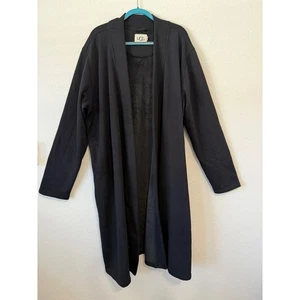UGG Herren Morgenmantel L/XL schwarz Plüsch Fleece dick warm kuschelig Lounge Bademantel ohne Gürtel - Bild 1 von 3