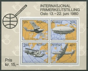 Noruega 1979 NORWEX 1980 Aviación Ártica Bloque 2 sin usar (C25928) - Imagen 1 de 1