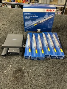 FIT FOR BMW 325d 330d 335d DIESEL GLOW PLUGS & OEM  RELAY CONTROL MODULE UNIT - Picture 1 of 3