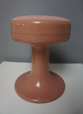 Hocker Sitz Schminkhocker Space Age Pop Panton Ära Kunststoff rund (F24-090) - Bild 1 von 4