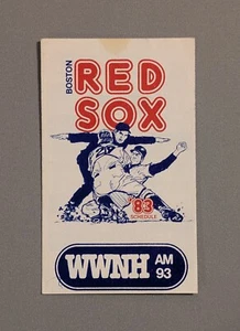 Boston Red Sox 1983 Pocket Schedule - Vintage 80's Baseball - Wade Boggs - WWNH - Picture 1 of 7