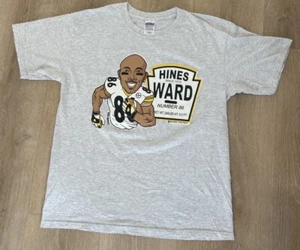 Vintage Pittsburgh Steelers Hines Ward Character T Shirt Medium 2002 NFL - Picture 1 of 3