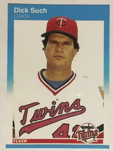 1987 Fleer Dick Such Custom Card That Never Were Minnesota Twins WS Champs - Picture 1 of 3