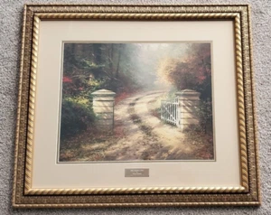 Thomas Kinkade "The Autumn Gate" Library Edition Framed Matted Excellent 26x30 - Picture 1 of 9
