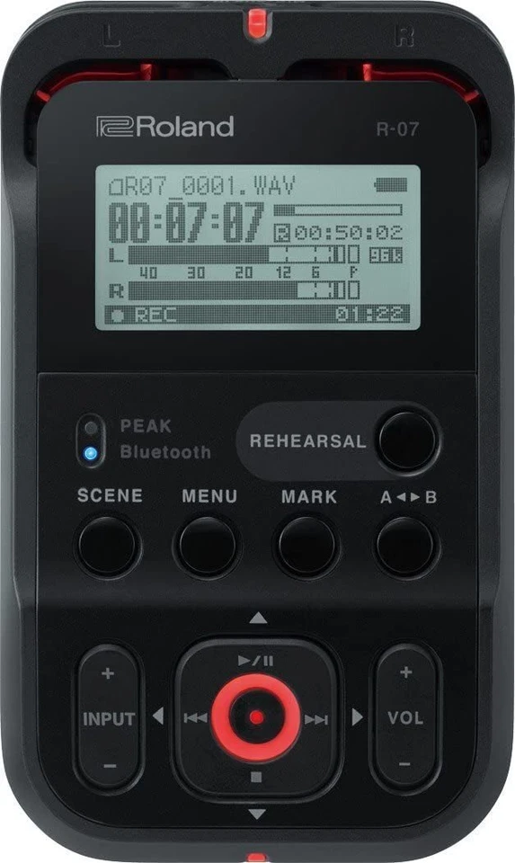Roland R-07-BK Linear PCM Recorder  Black  with External SD Card Slot - Image 1 of 4