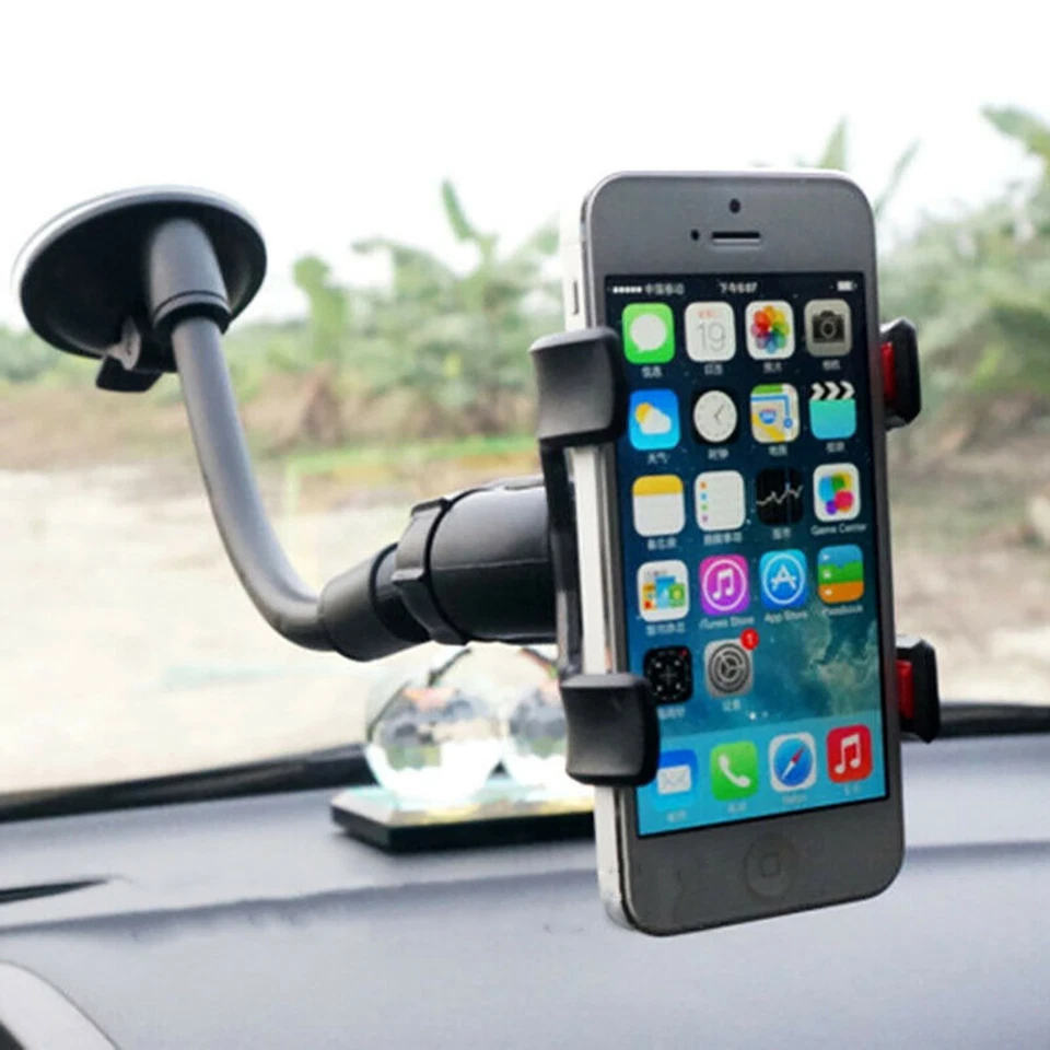 360° Mount Holder Car Windshield Stand For Mobile Cell Phone GPS iPhone Samsung - Image 1 of 4