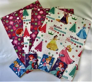 Disney Princesses Christmas Gift Wrap Set 4 Sheets 70 x 50 cm and 4 Gift Tags - Picture 1 of 6