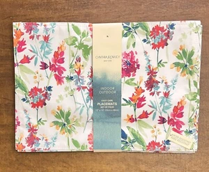 Tropical Floral Fabric Placemat Set of 6 Indoor Outdoor Easy Cynthia Rowley - Picture 1 of 8