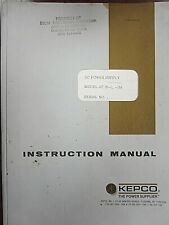 Kepco DC Power Supply Model SC 36-2, -2m Instruction Manual 