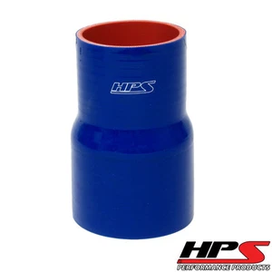 HPS 3" > 4" ID x 4" Long 4-ply Reinforced Silicone Reducer Coupler Hose Blue - Picture 1 of 2