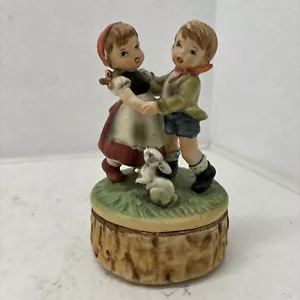 Antique Sankyo Jack & Jill Musical Rotating Figurine, Good Condition, No Box - Picture 1 of 8