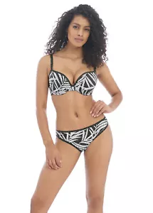 FREYA GEMINI MONOCHROME UNDERWIRE MOULDED PLUNGE BIKINI TOP & BRIEF 30F / 8F - Picture 1 of 1