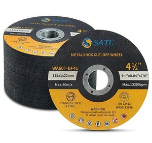 100 PCS 4-1/2" x .040" x 7/8" Cut off Wheels Stainless Steel Metal Cutting Discs - Picture 1 of 9
