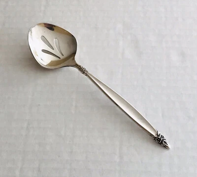 Cuchara tamizadora de azúcar International Silver 1847 Rogers Bros Guirnalda perforada Foto 1 de 4