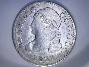 1823 US Capped Bust Dime, zirkuliert, Silber (US-7489) - Bild 1 von 2