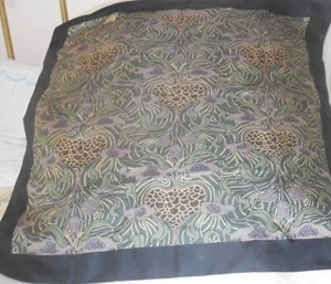 LIBERTY OF LONDON 23" SQ ART NOUVEAU -VINTAGE~PURPLE/GREEN w/Black border-CLASSI - Picture 1 of 6