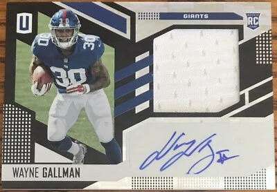 2017 Panini Unparalleled Rookie Jersey Autograph Wayne Gallman #316 #’d 149/199 - Image 1 of 2