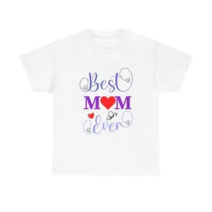 Best Mom Ever Unisex Heavy Cotton Tee, Gift for Mom, Mother's Day T-Shirt - Picture 1 of 41