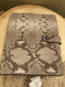 COACH F67880 Tablet SLEEVE 10X8 Snake Print Tan/white/grey. New W Tags Rt-198$ - Picture 1 of 10