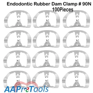 AA Pro: 100 Stück endodontische Gummi-Dammklemme # 90N chirurgische zahnmedizinische Instrumente - Bild 1 von 7