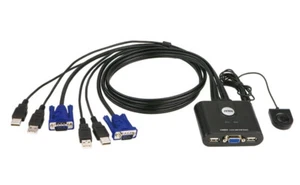 Aten CS22U - Conmutador KVM de 2 puertos USB, negro - Foto 1 di 2