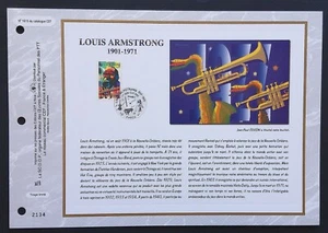 Feuillet CEF 1er jour 1615 2002 Louis Armstrong Musicien - Foto 1 di 1