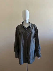 Camisas de nailon gris de gran tamaño vintage Katharina Hovman talla 56/ EE. ... - Imagen 1 de 17