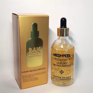 MEDI-PEEL Luxury 24K Gold Ampoule 100ml Serum Anti-Aging Anti-Wrinkle K-beauty - Picture 1 of 12