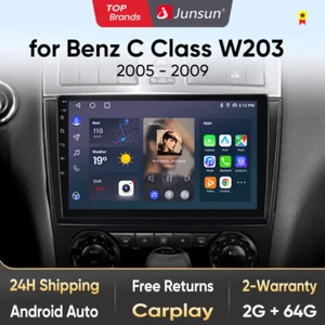 CarPlay Android 13 Car Stereo Radio GPS Navi WIFI For Mercedes Benz C-Class W203 - Picture 1 of 18