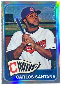 2014 Topps Heritage Chrome /565 Refractor #468 Carlos Santana - FREE SHIPPING - Picture 1 of 3