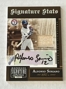 Alfonso Soriano 2005 Donruss Signature Series Auto SP Card Texas Rangers Yankees