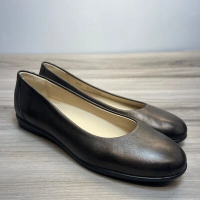 Zapatos planos SAS para mujer de cuero escénico marrón sin cordones talla 9,5 S HECHOS EN EE. UU. cómodos Foto 1 de 4