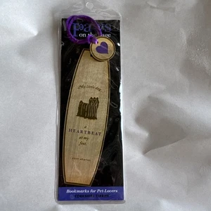 2003 Paws on the page dog bookmark Yorkshire terrier Edith Wharton Quote - Picture 1 of 7