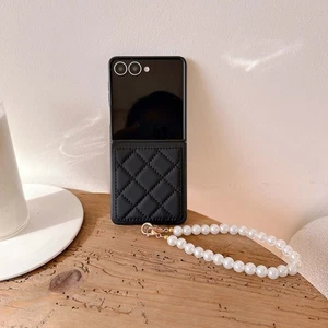 Slim Leder Schutz Hülle für Motorola Razr Ultra 2025 Razr 2025 Pearl Strap - Bild 1 von 16