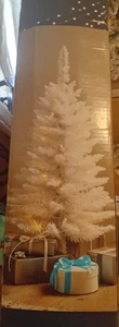 George 3FT Mini White Christmas Tree with 20LED Lights and Plastic Stand, New re - Picture 1 of 3
