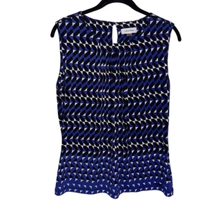 Calvin Klein Womens Geometric Sleeveless Top Medium - Picture 1 of 5