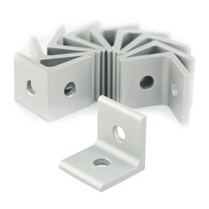 8020, 4108, 10 Series Aluminum LITE 2 Hole Inside Corner Bracket 90 Degree An... - Picture 1 of 8