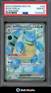 2023 POKEMON SV 151 - MEW EN #184/165 BLASTOISE EX ULTRA RARE PSA 10 - Picture 1 of 3