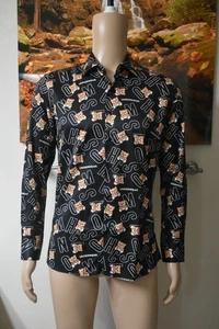 Herren Moschino Unterwäsche Bär T-Shirt Button Down Anzughemd Größe Small SLIM FIT - Bild 1 von 14