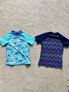 2Pcs Kids Boys/ Girls Land’s End Size L (6X) Rush Guard - Picture 1 of 5