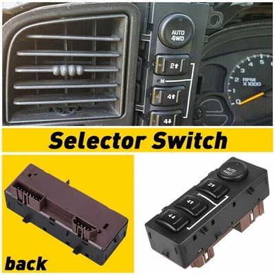 Interruptor selector de caja de transferencia para GMC Sierra 1500 2500 HD Chevrolet 4x4 19259313 Foto 1 de 4