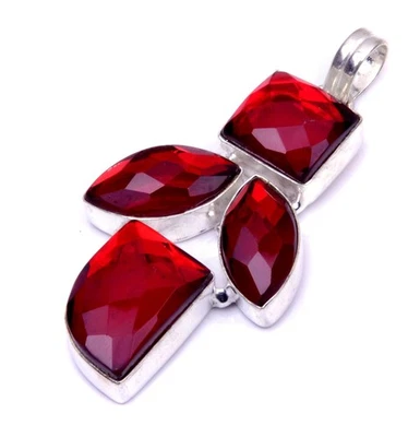 Joyería espiritual brillante rojo místico topacio hecho a mano joyería colgante 2,5"" r733 Foto 1 de 3