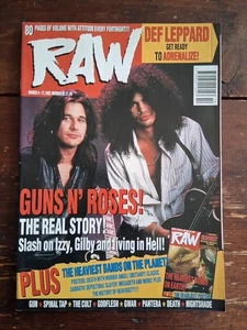 RAW UK ROCK & ROLL MAGAZINE #92 1992 COMPLETE GUNS N ROSES CULT METALLICA - Bild 1 von 5