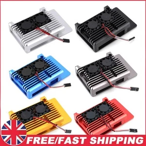 Metal Shell with Dual Fan Protective Cover Suitable for Raspberry Pi 4 Model B - Afbeelding 1 van 18