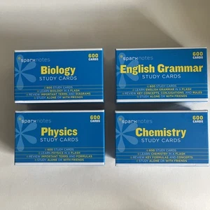 Sparknotes Study Cards Chemistry Biology Physics And English Grammar - Picture 1 of 6