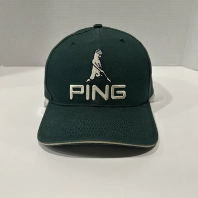 Gorra de golf Mr Ping Man con tirantes ajustable verde bordado logotipo PING Foto 1 de 4