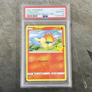 2021 Pokemon Cyndaquil Mcdonald's Collection PSA Gem Mint 10 #10/25 English - Picture 1 of 2