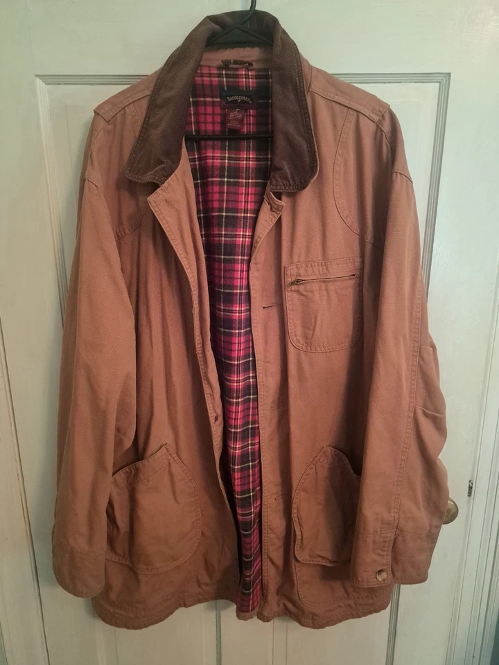 Vintage Saddlebred  Cotton Flannel Jacket Field Coat Small Brown - Image 1 of 4